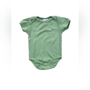 Hae Now Size 18 Months Green Organic Short Sleeve Bodysuit Onesie
